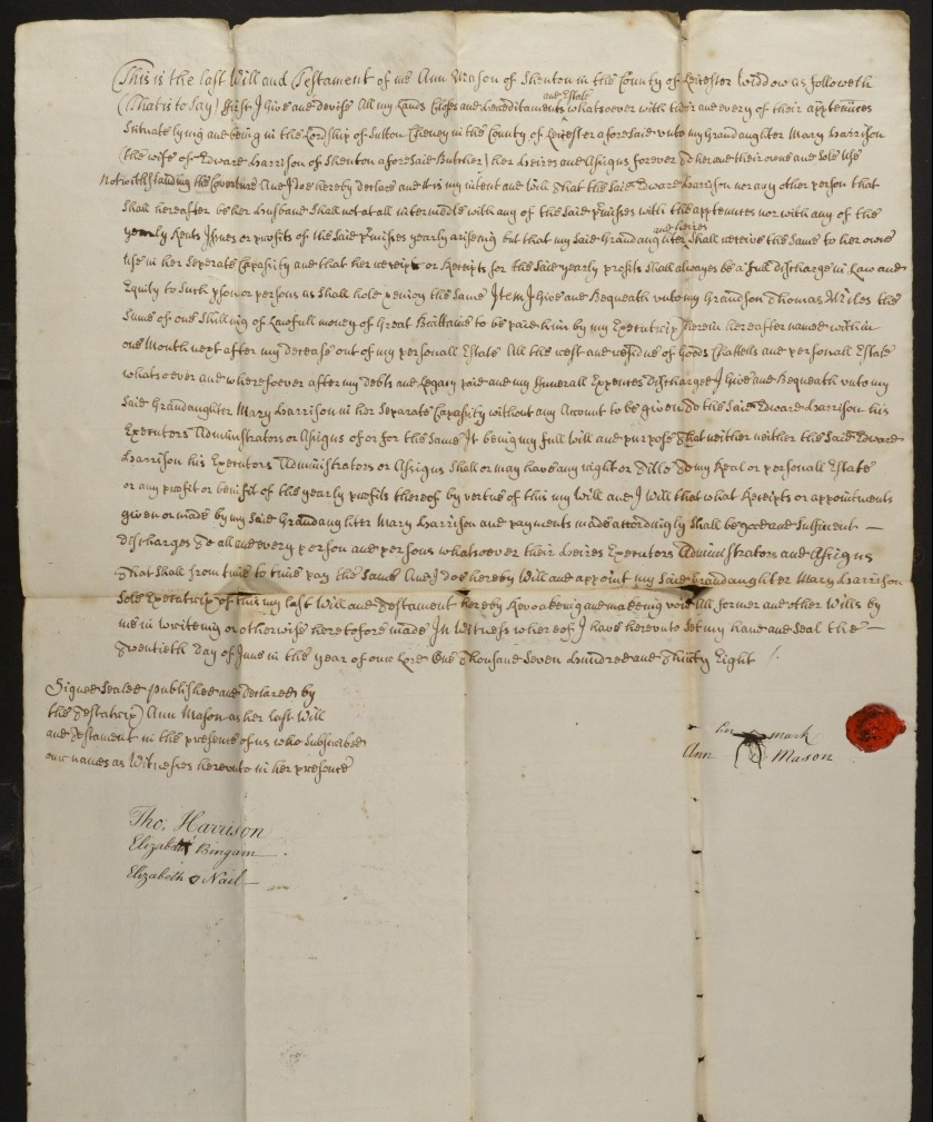Ann's last will and testament